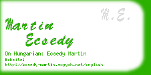 martin ecsedy business card